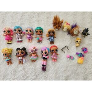 L.O.L. Surprise! Doll & Pet Lot - 10 Dolls, 5 Pets, Accessories & Outfits